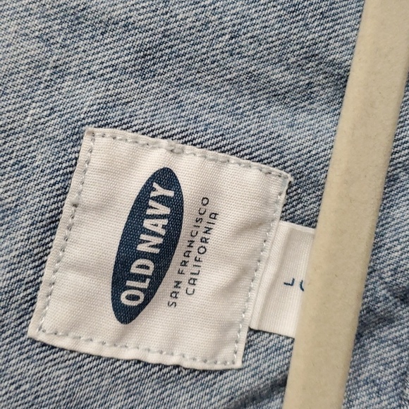 Old Navy vest women's junior size large demin broken in comfy - Picture 4 of 7